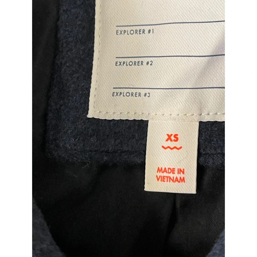 Cat & Jack Boys Navy Blue Double Breasted Pea Coat Jacket Size XS 4-5